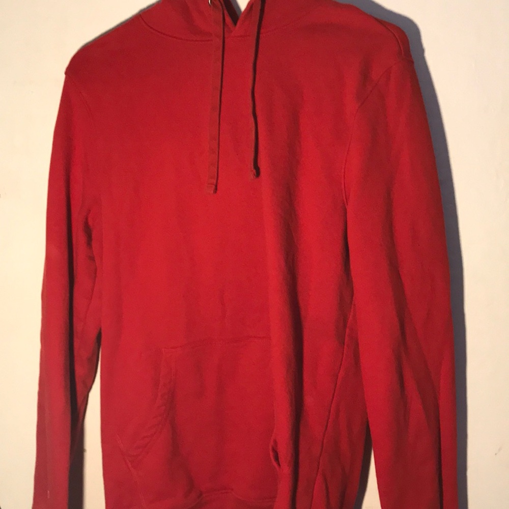 Red blank hoodie pull over
